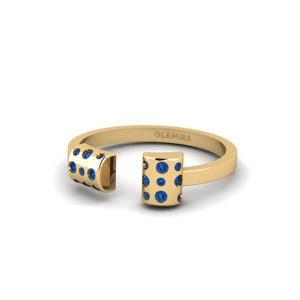 Circonita Azul Oscuro Anillo Kobryn