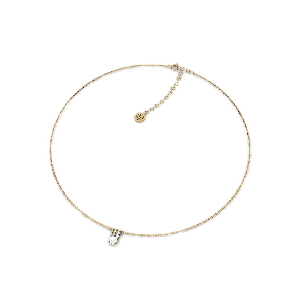 Dark Blue Zirconia Women's Necklace Luninec