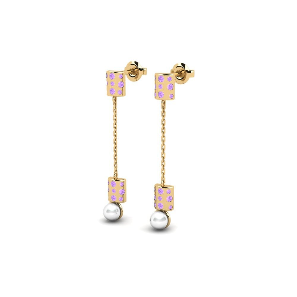 Ametista Brincos Feminino Mogilno