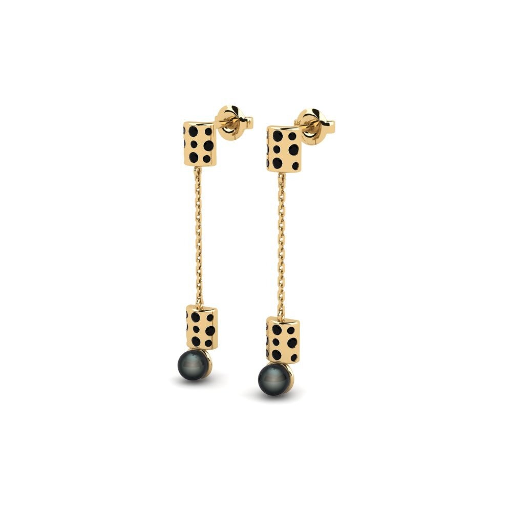 Ônix Negro Brincos Feminino Mogilno