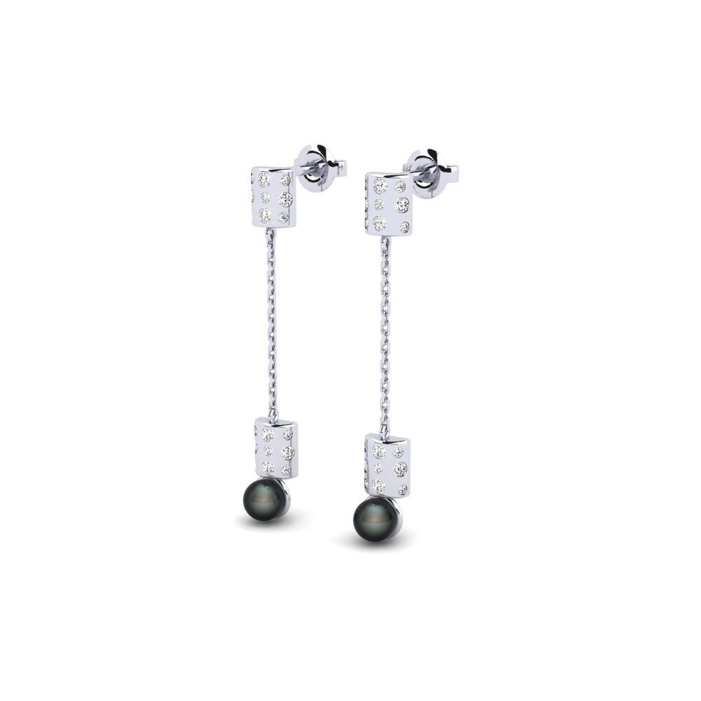 9ct White Gold Moissanite Women's Earring Mogilno