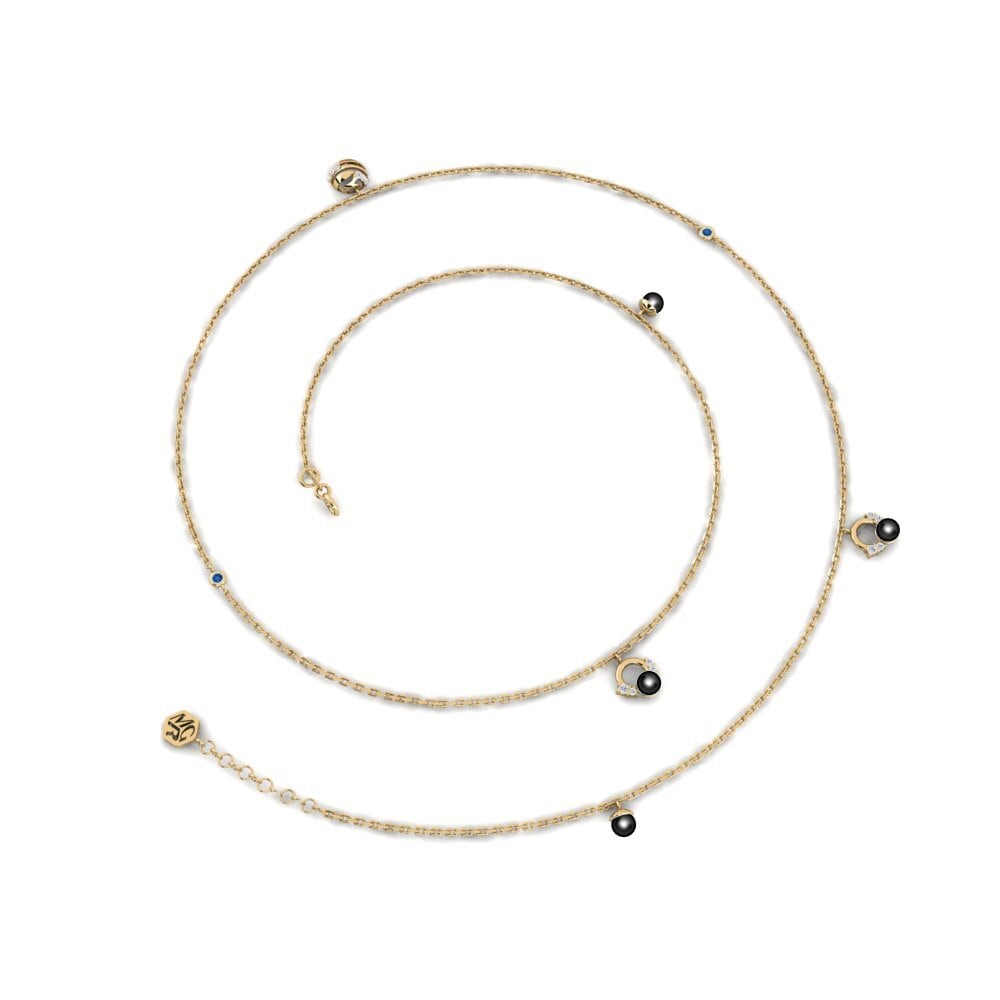 Dark Blue Zirconia Women's Necklace Taled