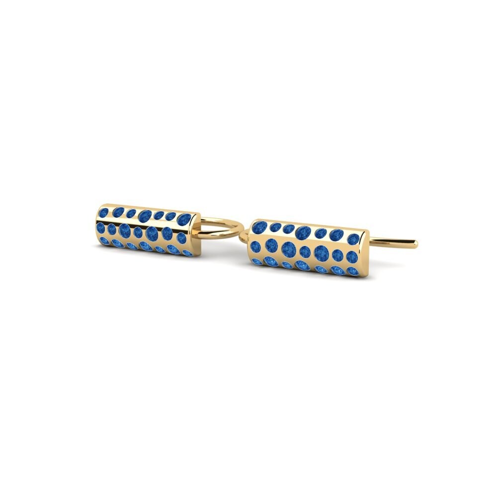 Zircônia azul escuro Brincos Feminino Tartu