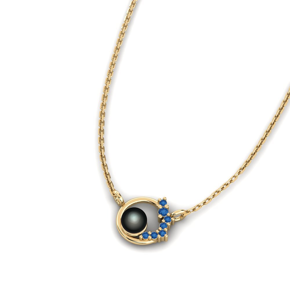 Dark Blue Zirconia Women's Necklace Veruleika