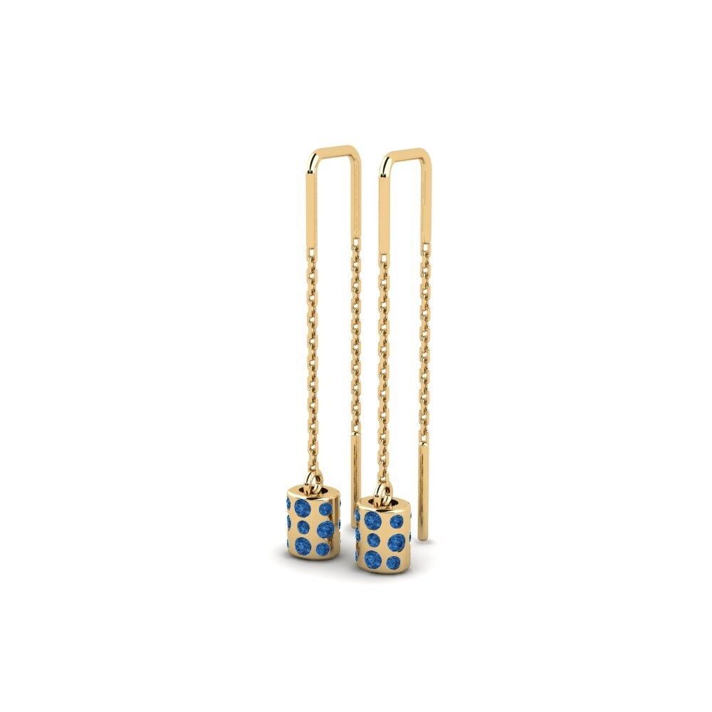 sapphire-zirconia Women's ต่างหู Wolbrom