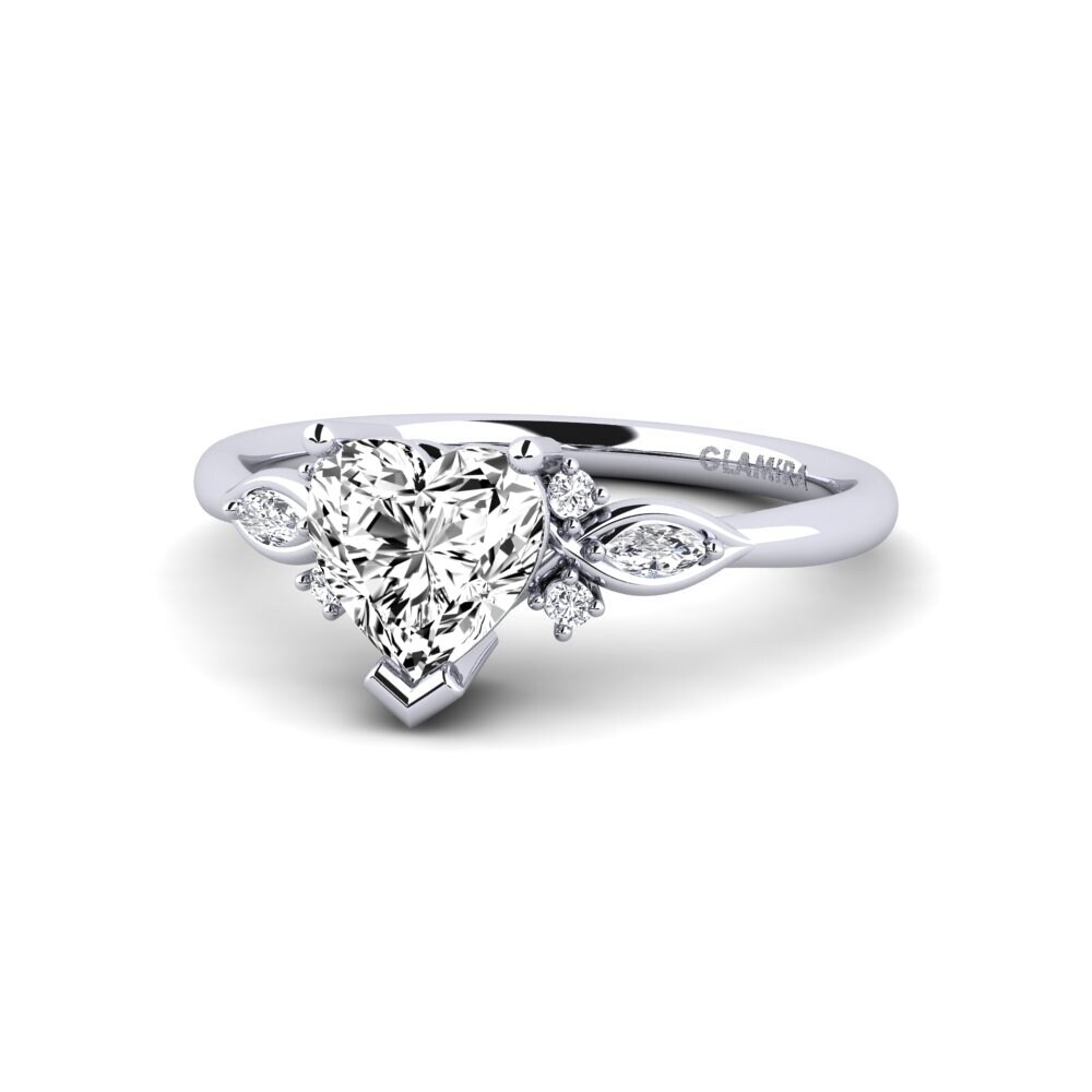Moissanite Engagement Ring Gisu - Heart 0.97 crt