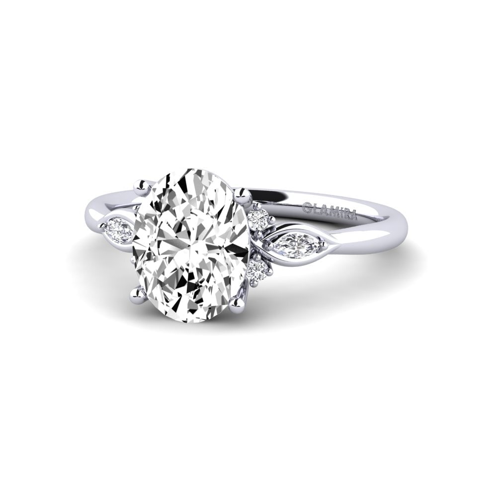 Moissanite Engagement Ring Gisu - Oval 1.62 crt