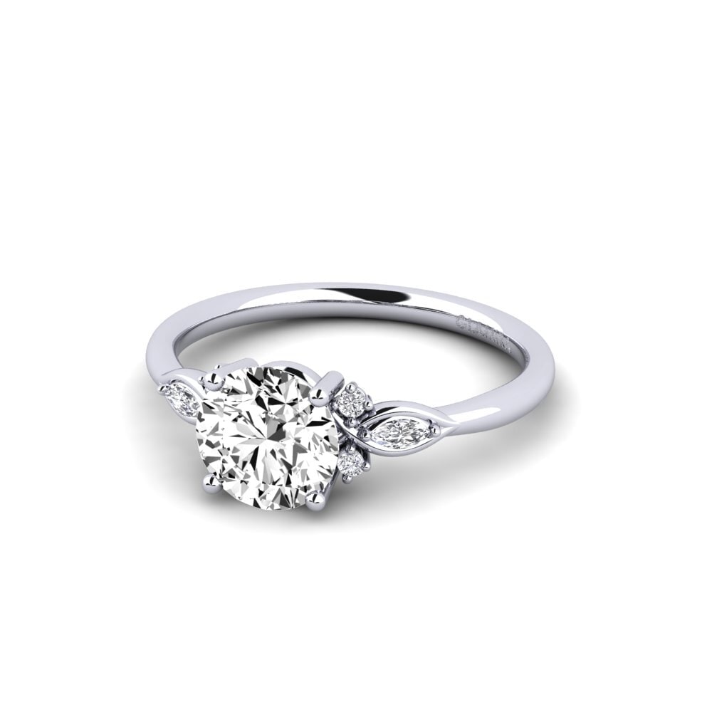Moissanite Engagement Ring Gisu - Round 1.25 crt