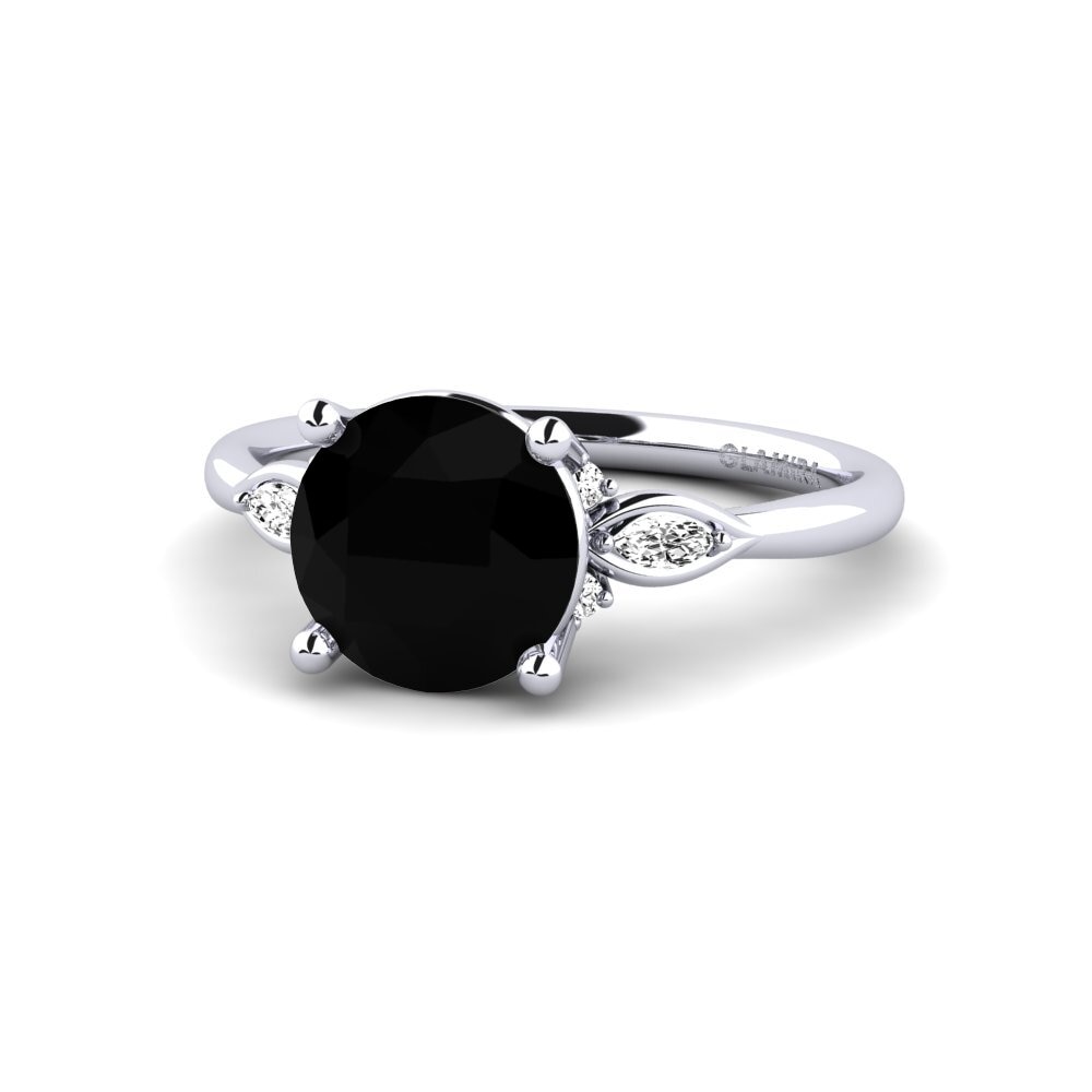 Ónix Negro Anillo de compromiso Gisu - Round 2.0 crt