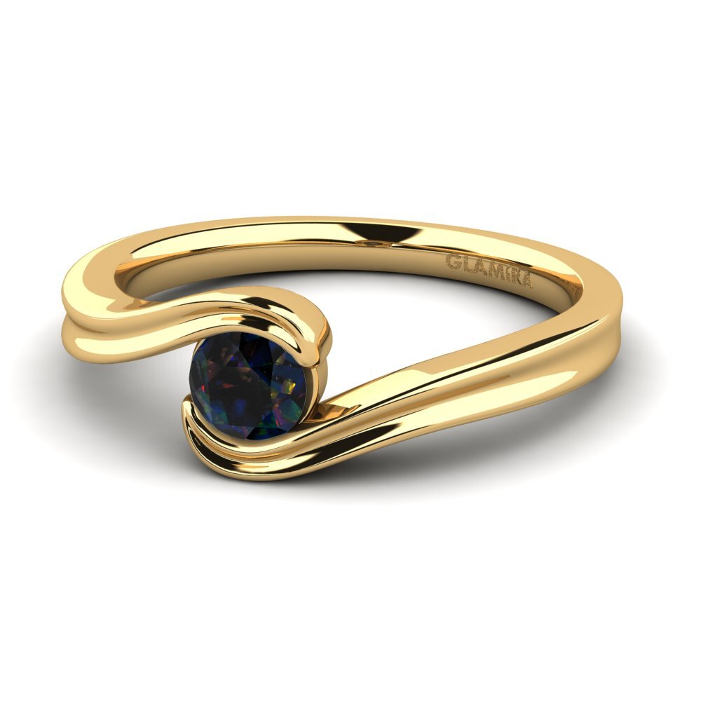 Opalo Negro Anillo de compromiso Adele
