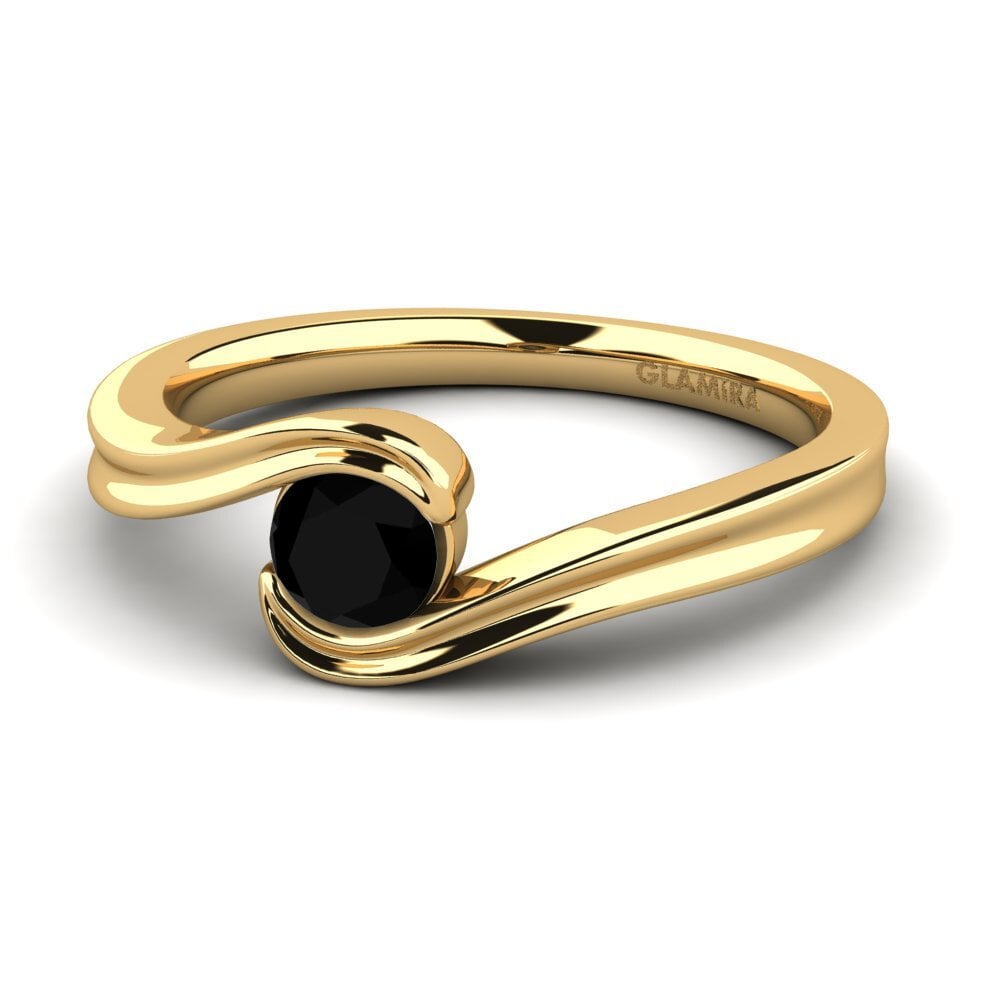Zafiro negro Anillo de compromiso Adele