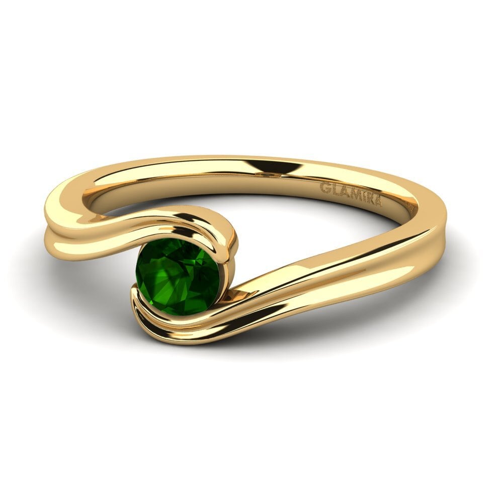 Turmalina verde Anillo de compromiso Adele
