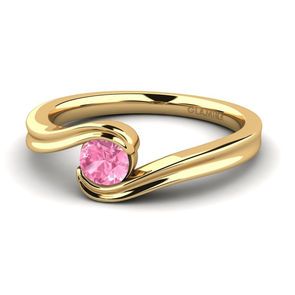 Zafiro Rosado Anillo de compromiso Adele