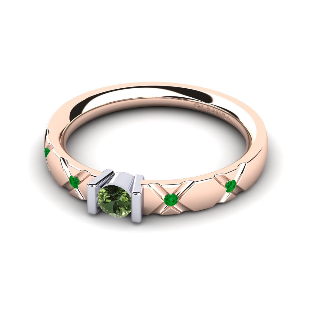 14k Rose & White Gold Engagement Ring Alidia