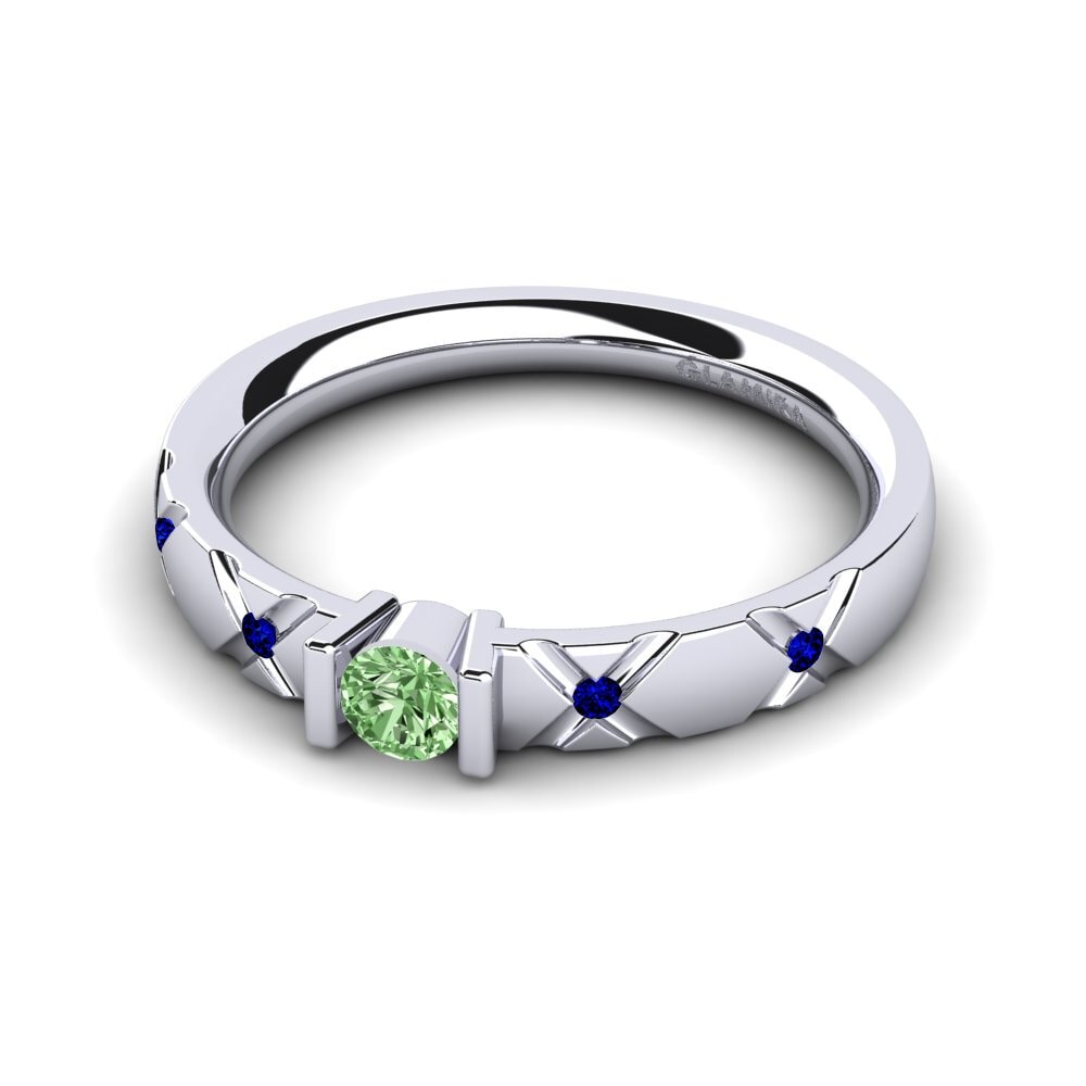 Green Diamond Engagement Ring Alidia
