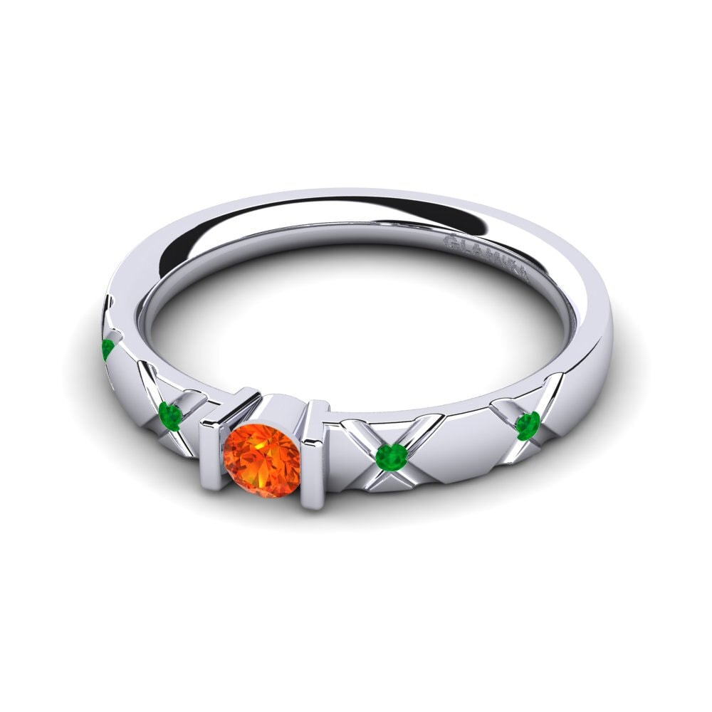 Orange Sapphire Engagement Ring Alidia