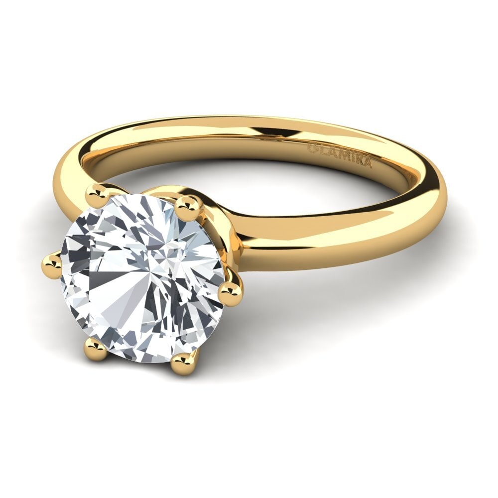 Weißer Zirkon Verlobungsring Almira 2.0 crt