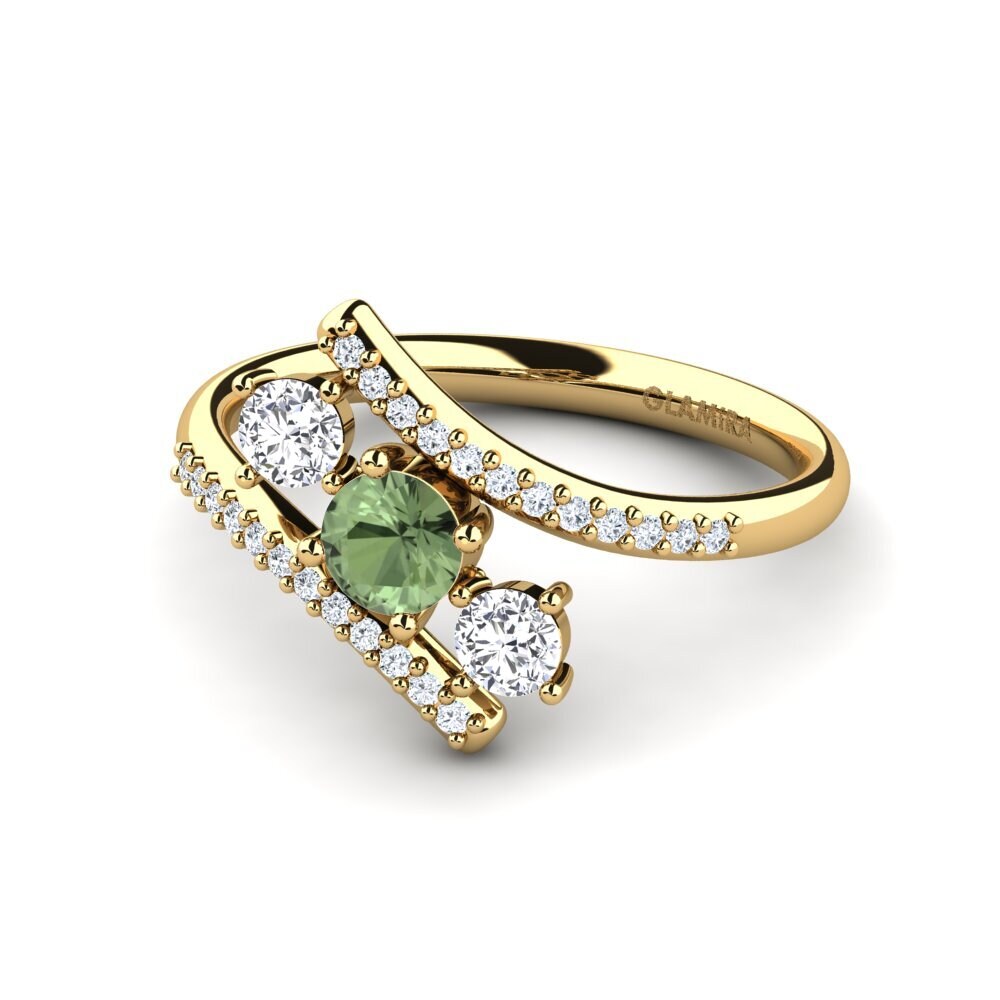 Green Sapphire Engagement Ring Anjatonia