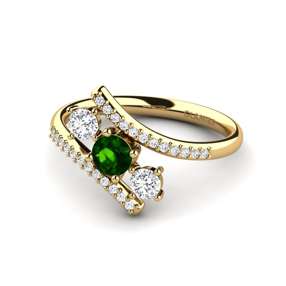Green Tourmaline Engagement Ring Anjatonia