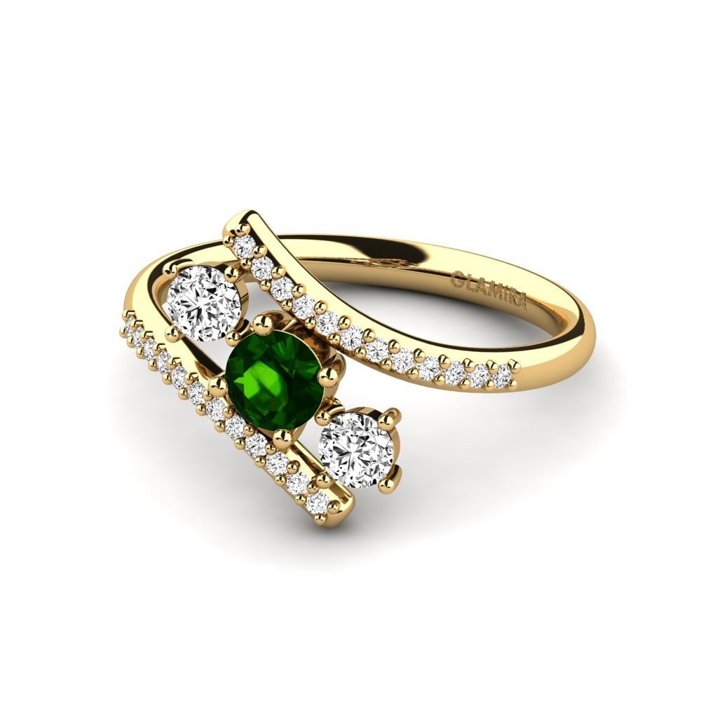 Green Tourmaline Engagement Ring Anjatonia