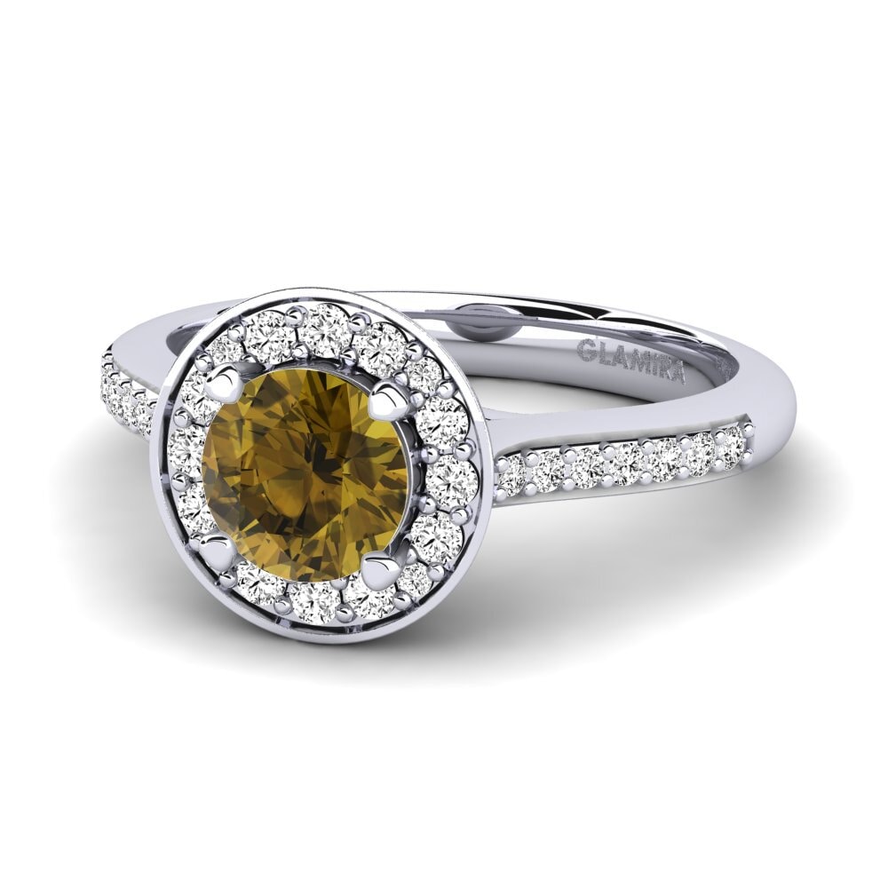 Circón Marrón Anillo de compromiso Ashley