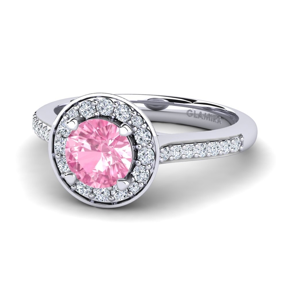 Zafiro Rosado Anillo de compromiso Ashley