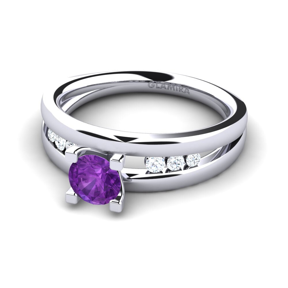 Amatista Anillo de compromiso Bayamine