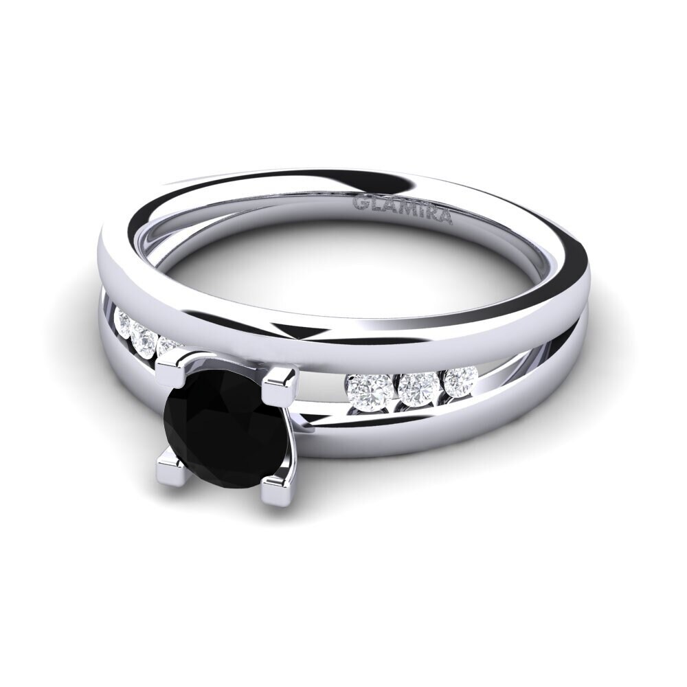Black Onyx Engagement Ring Bayamine