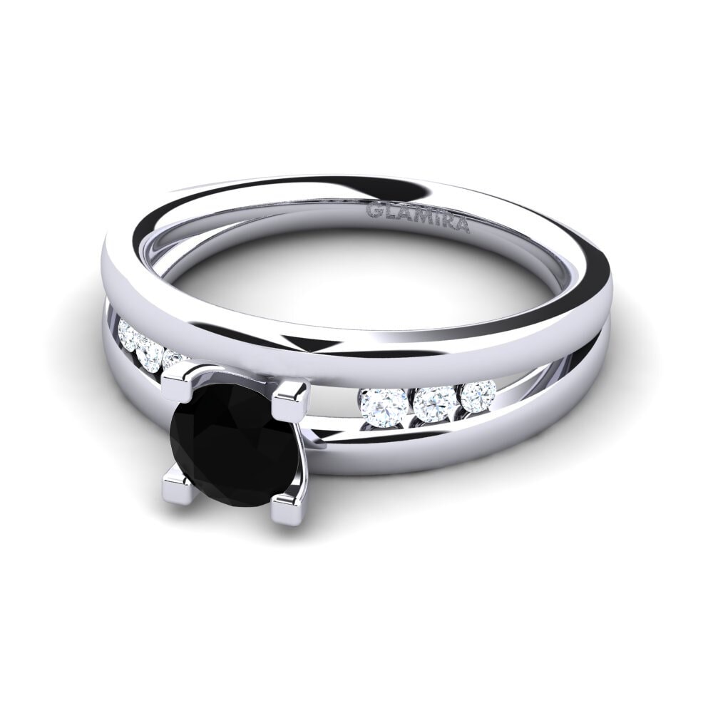 Ónix Negro Anillo de compromiso Bayamine
