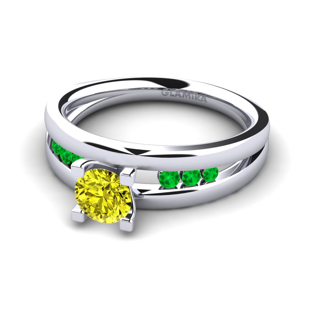 Yellow Diamond Engagement Ring Bayamine