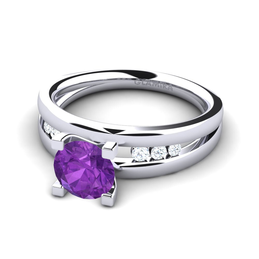 Amatista Anillo de compromiso Bayamine 1.0 crt