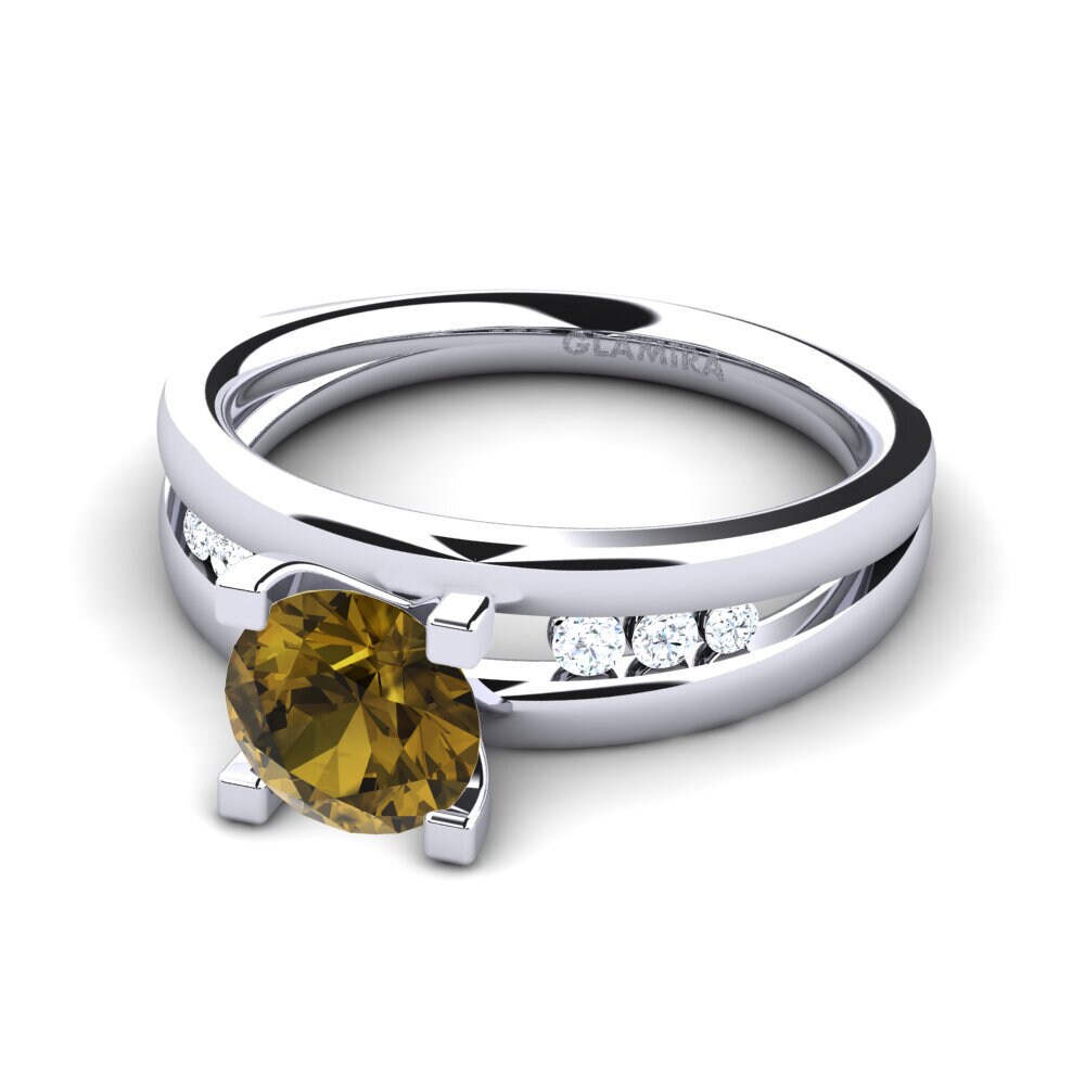 Circón Marrón Anillo de compromiso Bayamine 1.0 crt