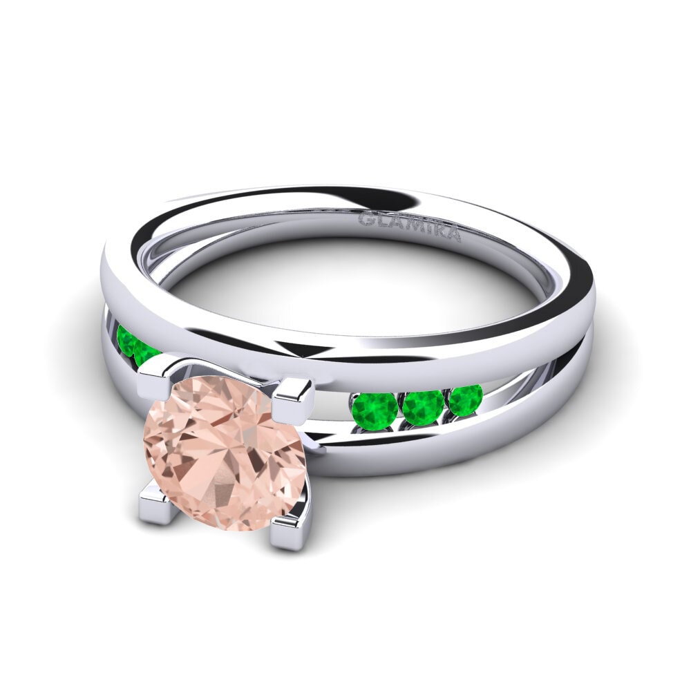 Morganite Engagement Ring Bayamine 1.0 crt