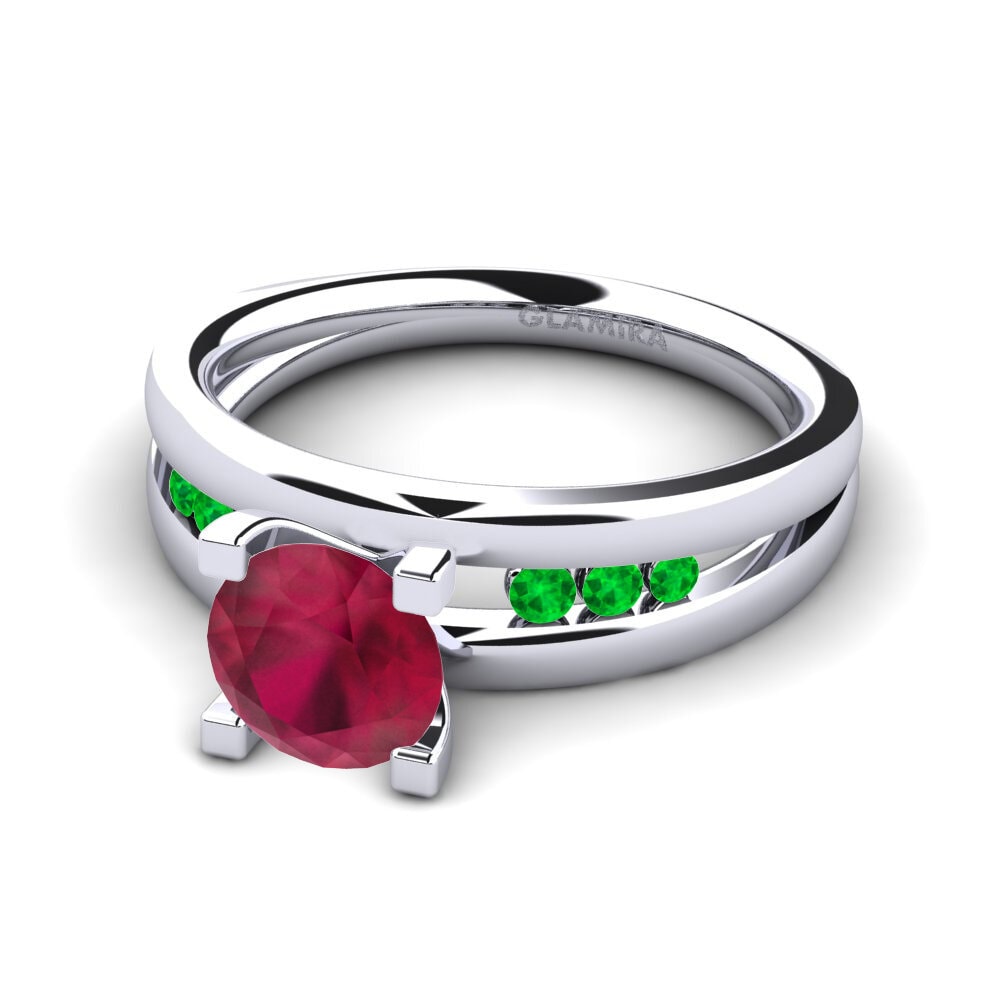 Ruby Engagement Ring Bayamine 1.0 crt