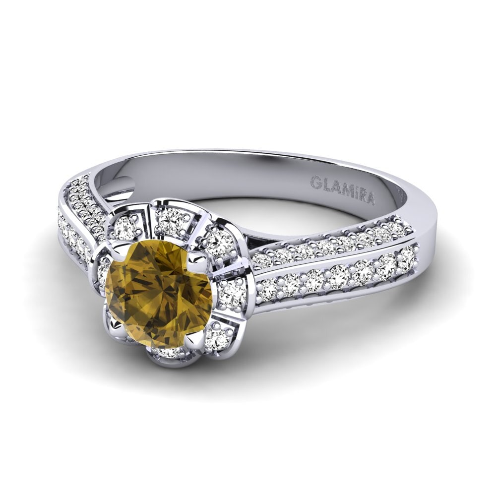 Circón Marrón Anillo de compromiso Bella
