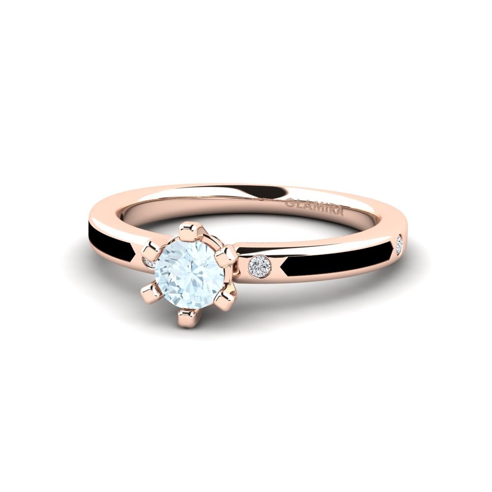 Design Solitaire Aquamarine Rings