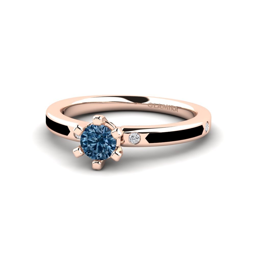 Ringe Solitär-Design Blauer Diamant