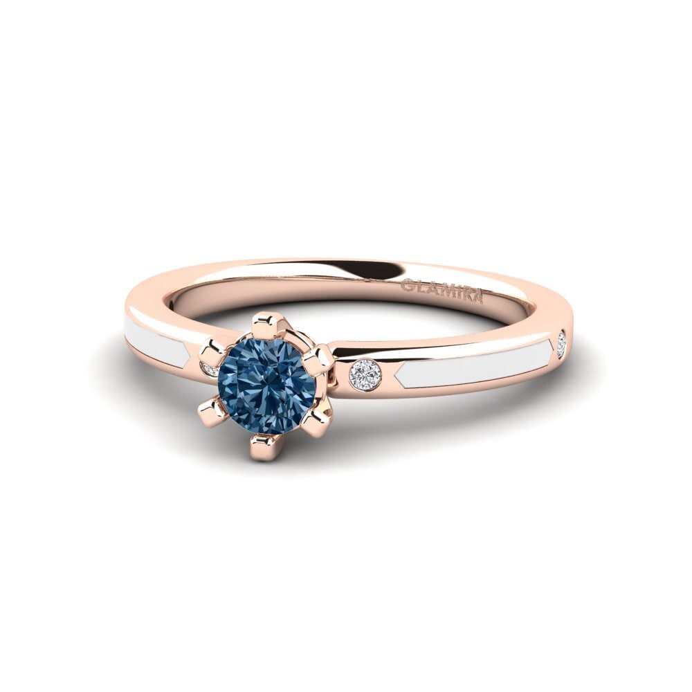 Ringe Solitär-Design Blauer Diamant