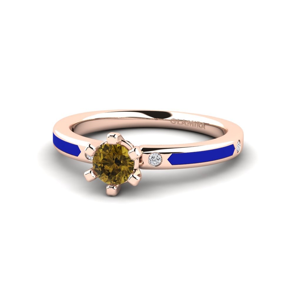 Ringe Solitär-Design Brauner Zirkon