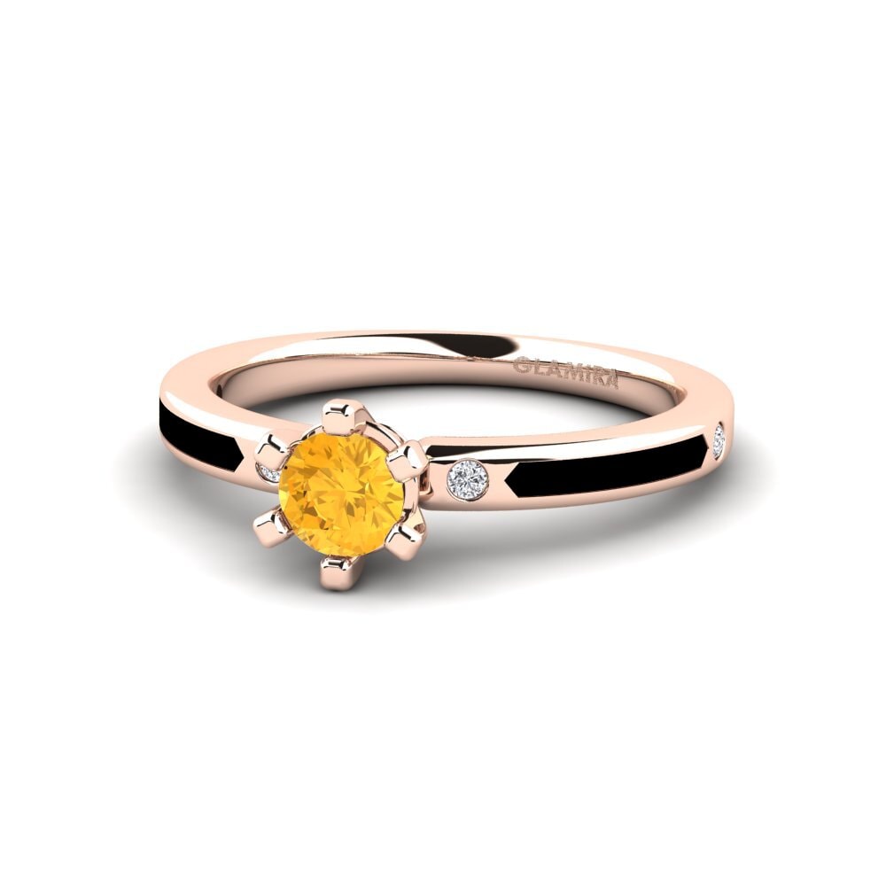 Design Solitaire Citrine Rings