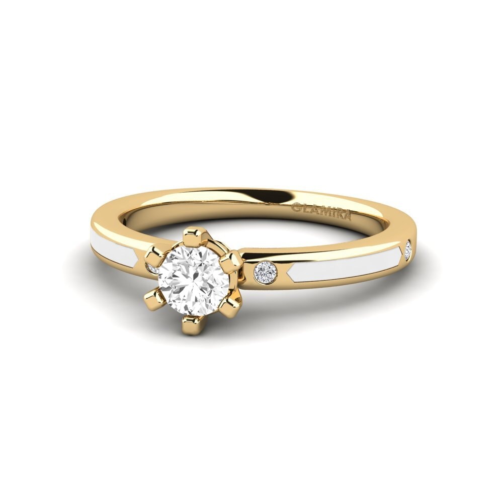 Ringe Solitär-Design Gelbgold 375