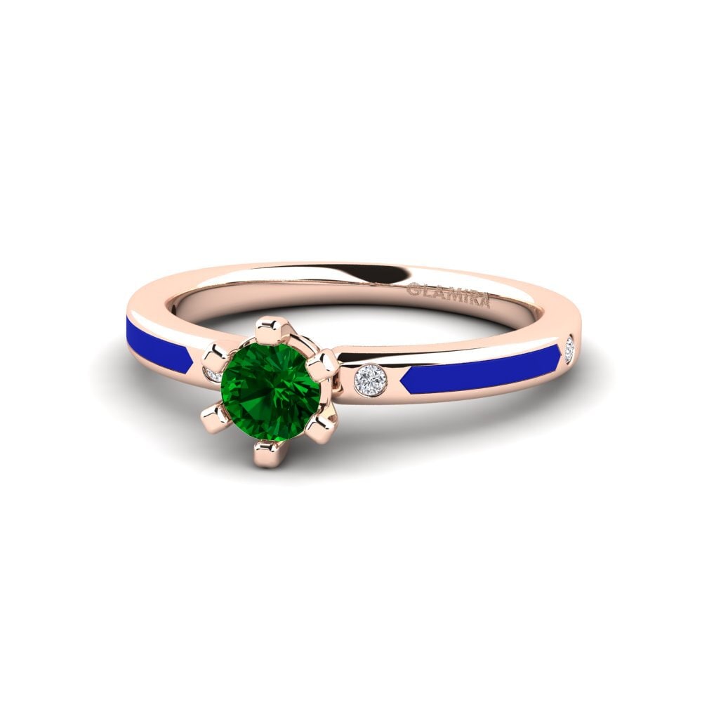 Ringe Solitär-Design Grüner Zirkonia