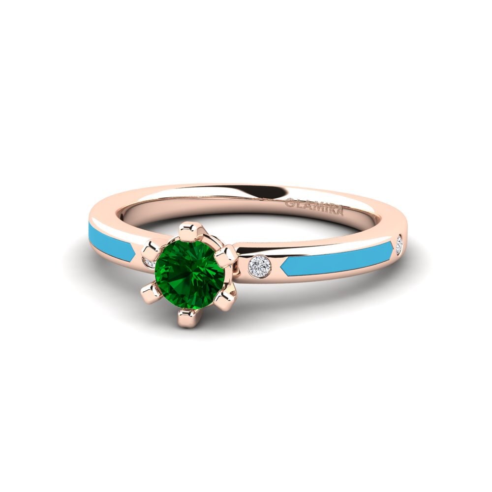 Ringe Solitär-Design Grüner Zirkonia