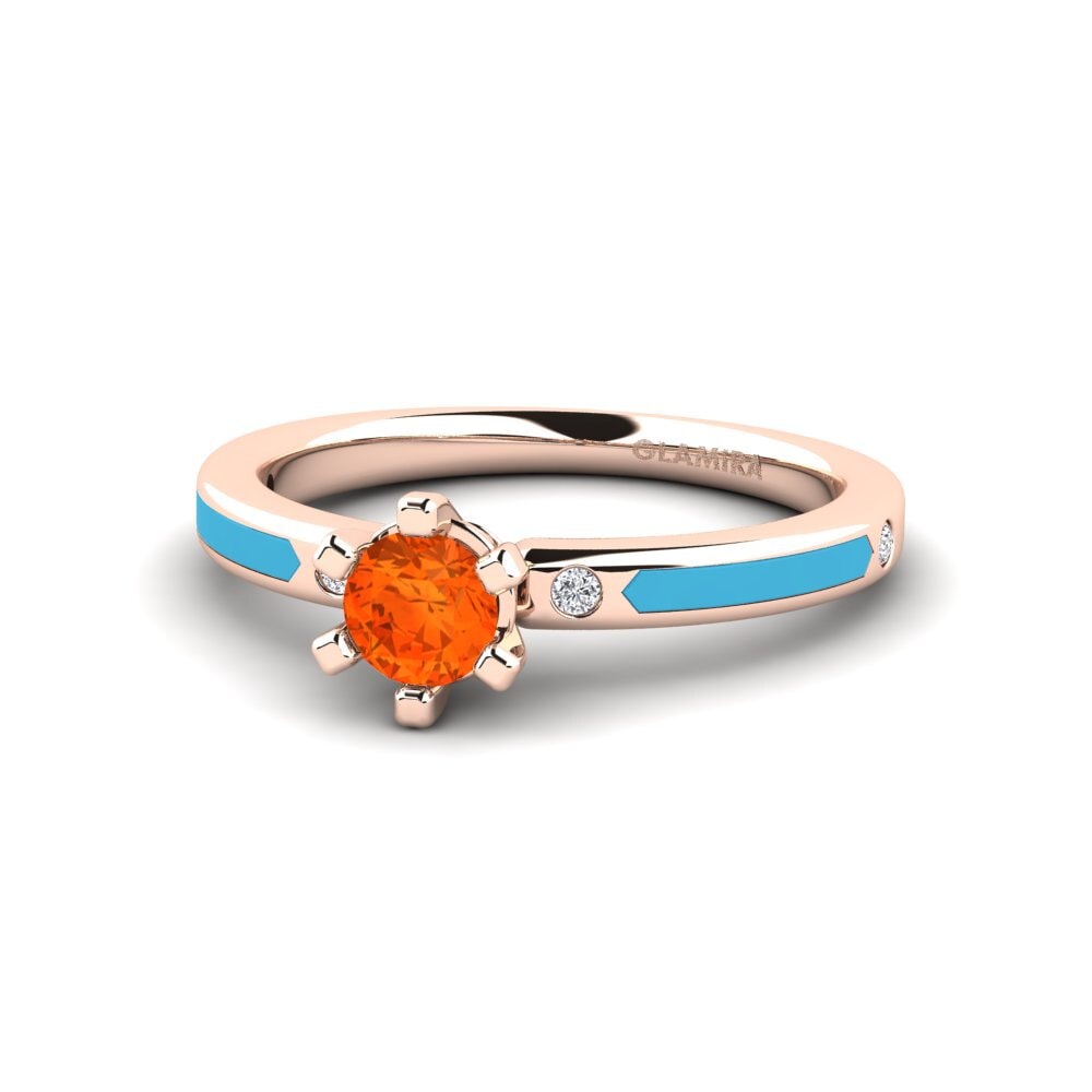 Design Solitaire Fire-Opal Rings