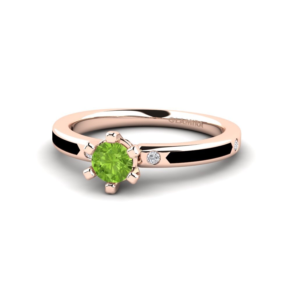 Ringe Solitär-Design Peridot