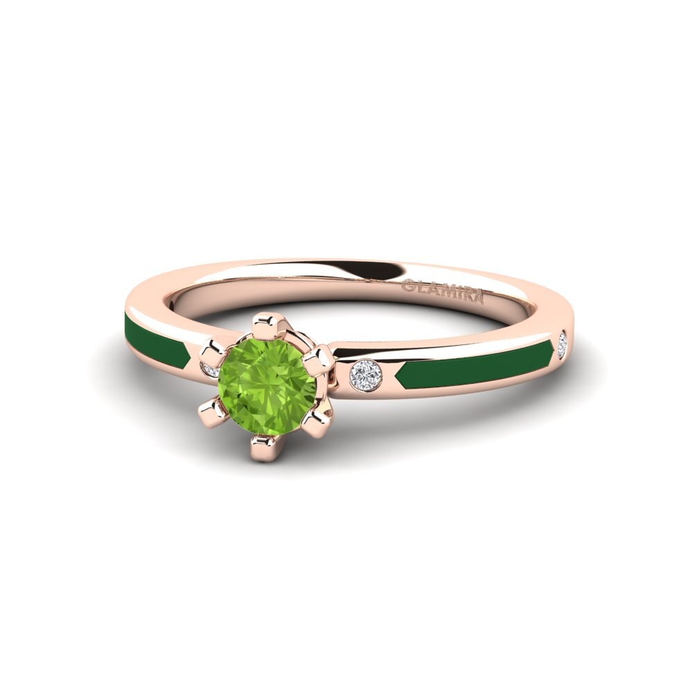 Ringe Solitär-Design Peridot