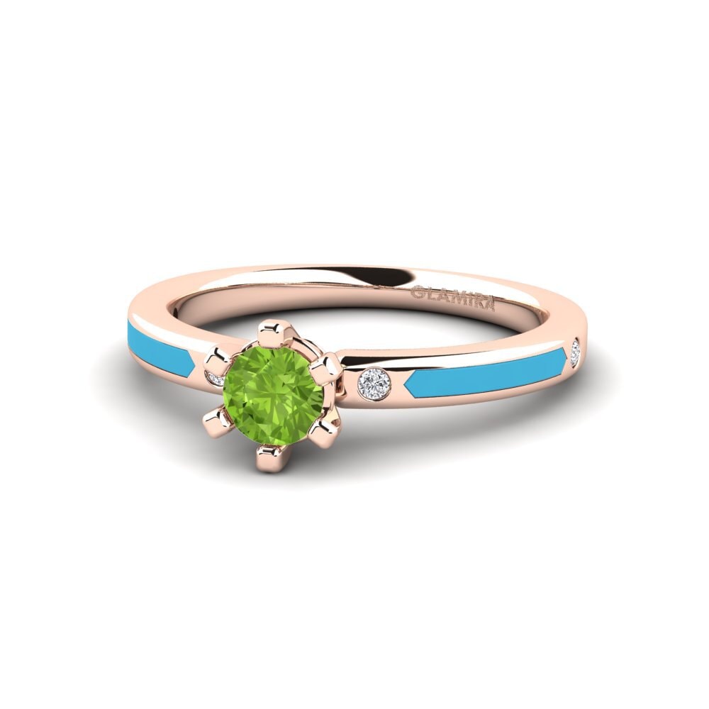 Ringe Solitär-Design Peridot