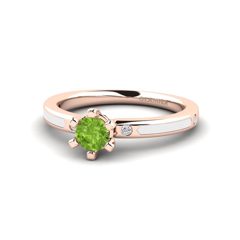 Ringe Solitär-Design Peridot