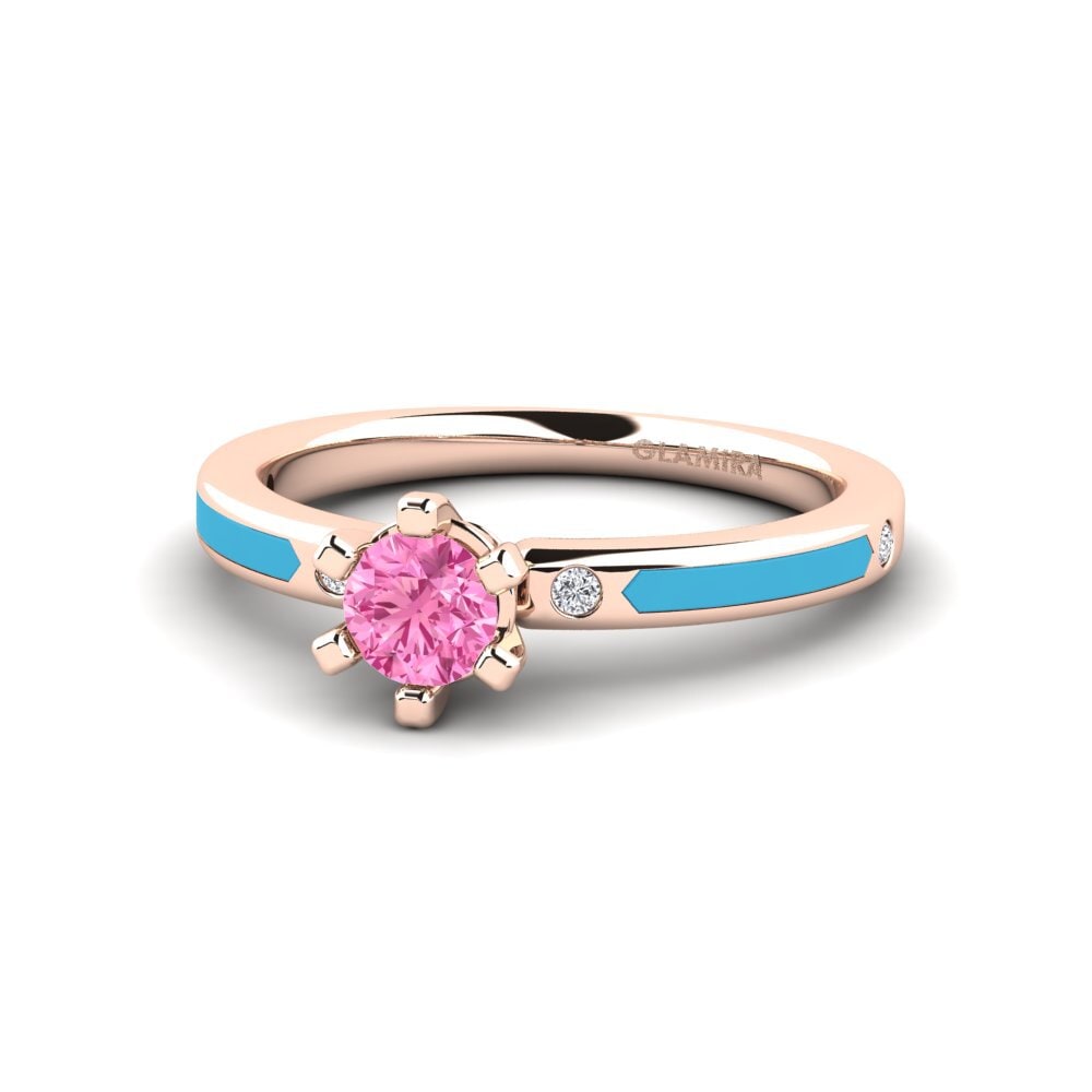 Bagues de fiançailles Saphir Rose Créations Solitaires