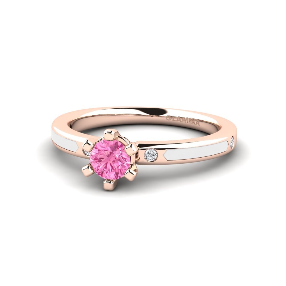 Bagues de fiançailles Saphir Rose Créations Solitaires
